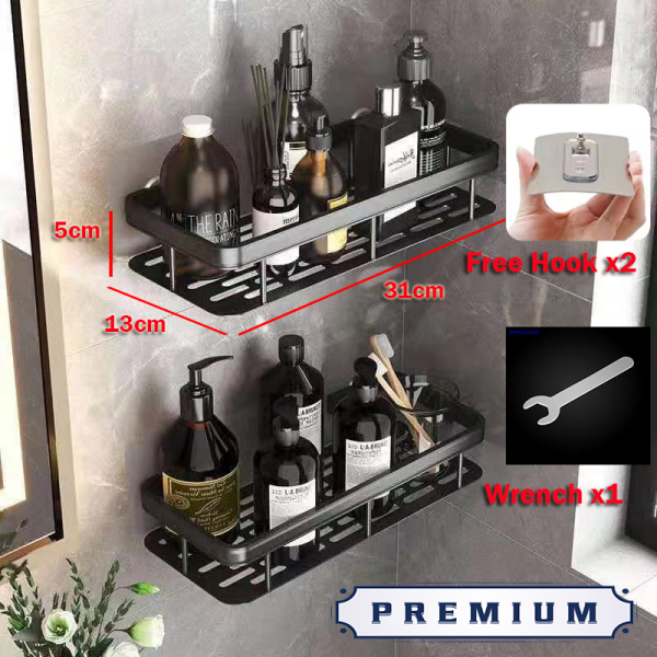 Aluminum Bathroom Shelf Rack 4