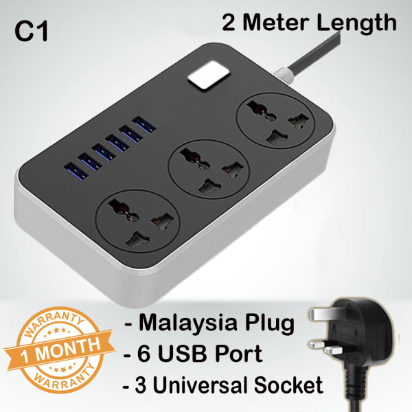 Extension Socket 2m (6 USB 3 Socket) 5